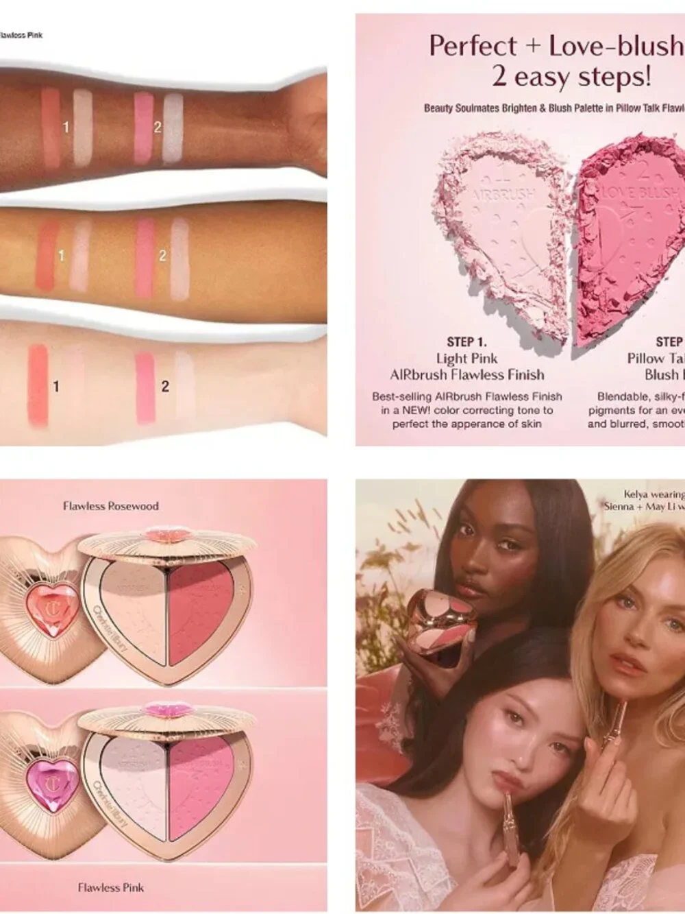 Charlotte Tilbury Beauty Soulmates Blush Powder Palette- Flawless Pink *BNIB*